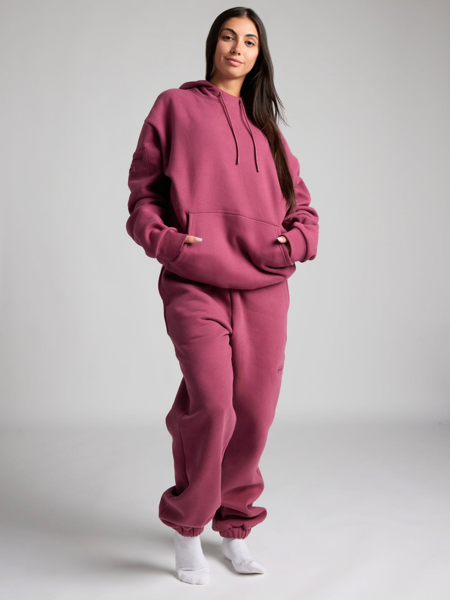 Comfrt Airplane Mode Travel Hoodie mit integrierter Augenmaske