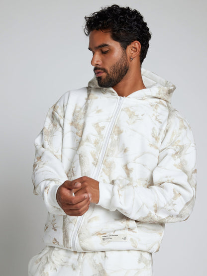 Comfrt Camo Zip Hoodie CloudTouch Fleece Oversized Unisex