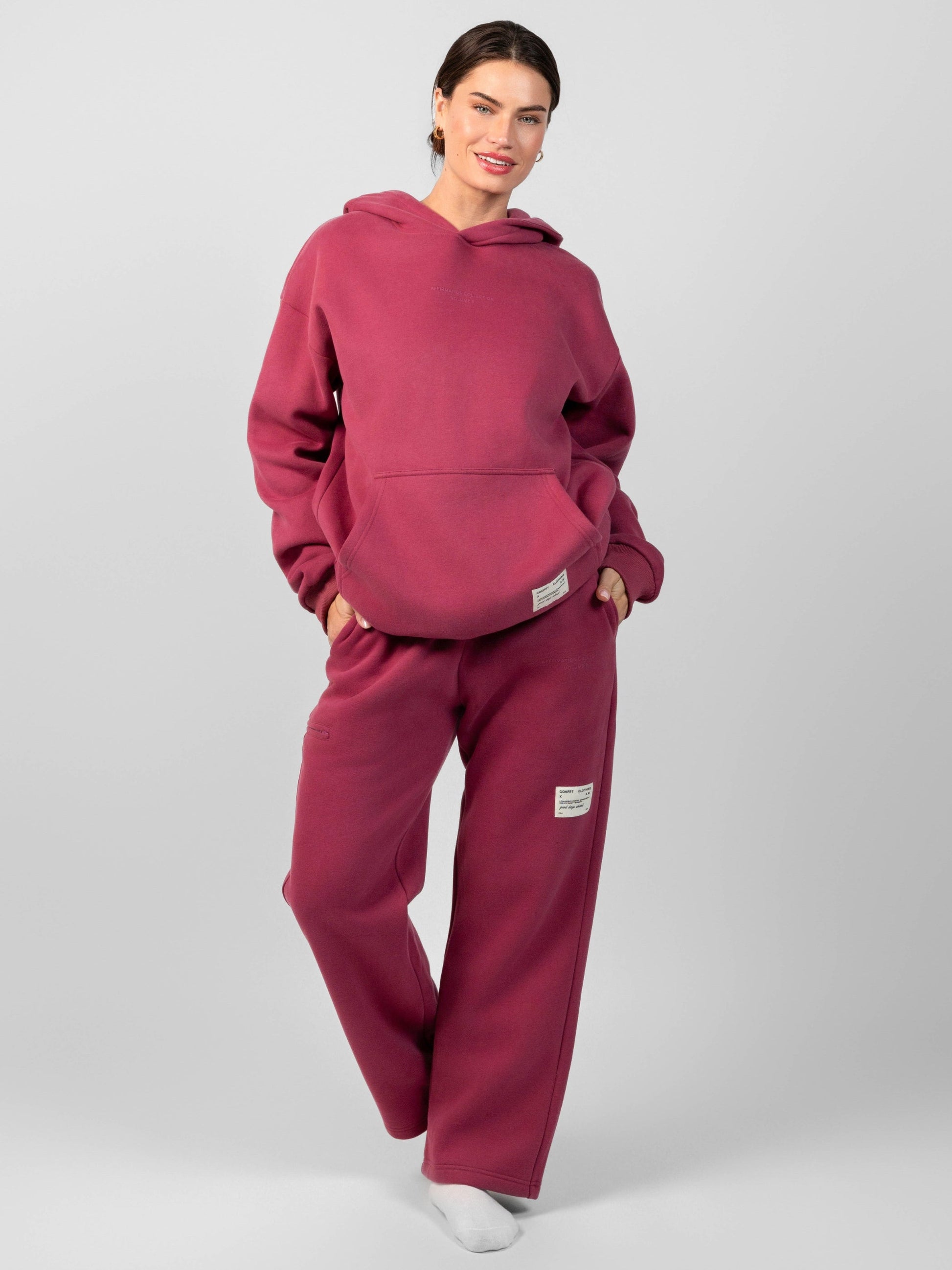 Comfrt Kapuzenpullover Oversized Passform Superweicher Baumwollmix Unisex Stil