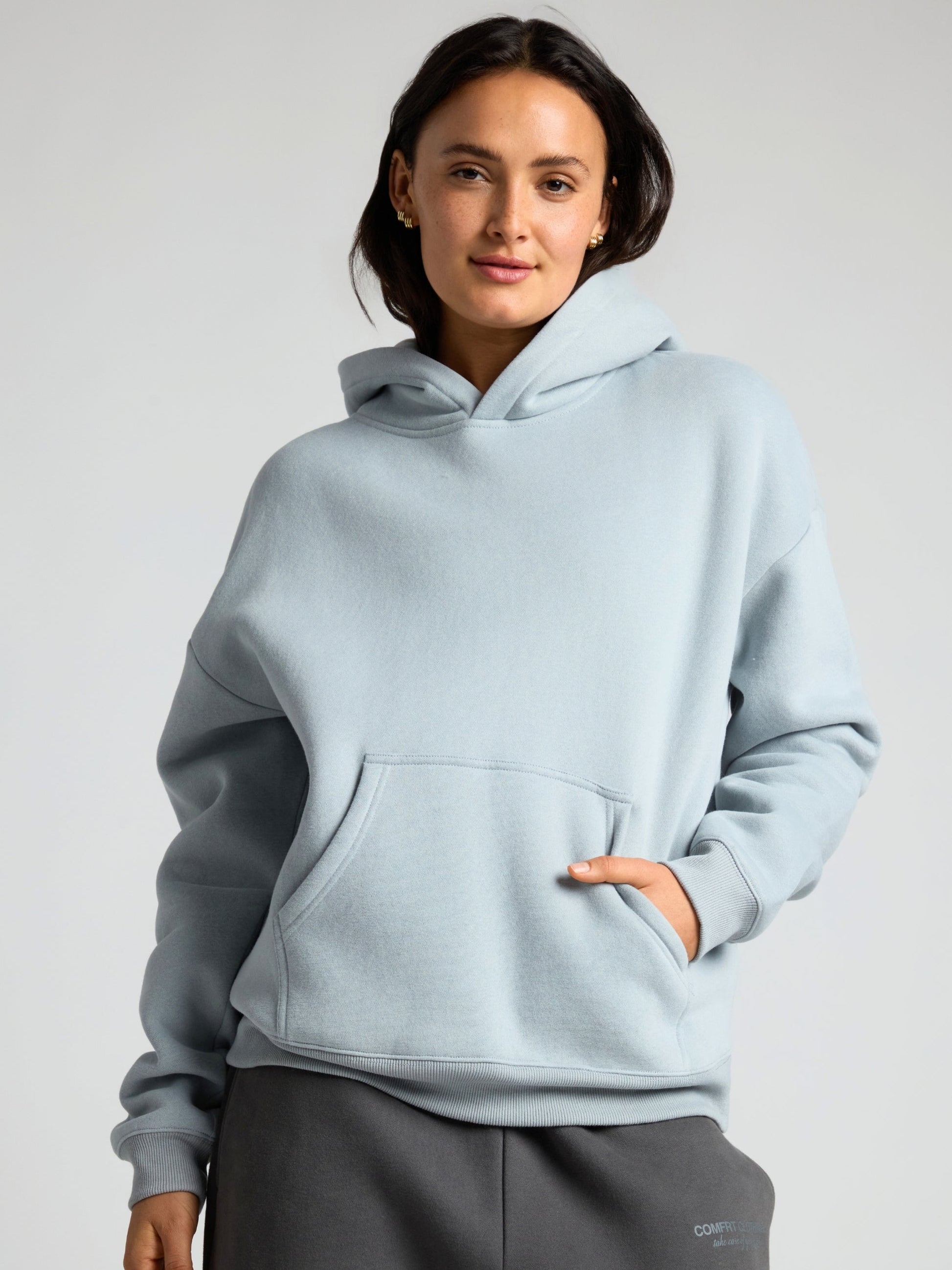 Comfrt Basic Crop Hoodie Unisex Super Soft Cotton Blend