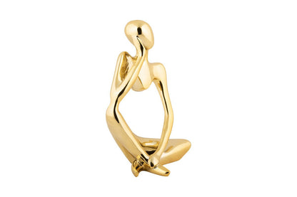 Luxusbetten24 Aurex Statue Polyresin Glänzend Gold Dekorative Kunst