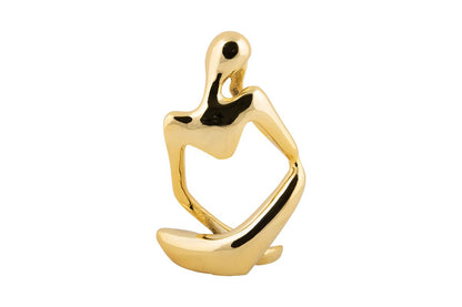Luxusbetten24 Aurex Statue Polyresin Glänzend Gold Dekorative Kunst