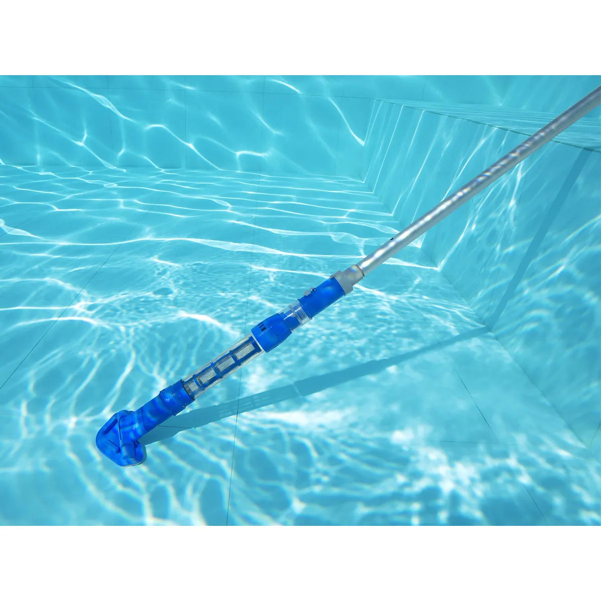 Bestway Aquareach Aspirador de Piscina Recargable Azul con Mango Telescópico