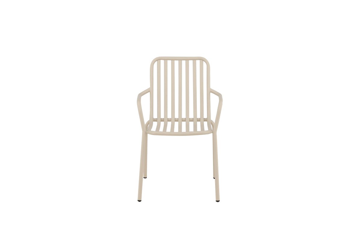 2er Set Gartenstuhl Amy aus Aluminium Schwarz Beige