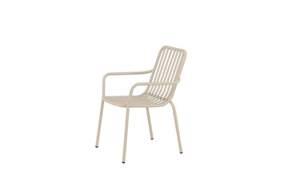 2er Set Gartenstuhl Amy aus Aluminium Schwarz Beige