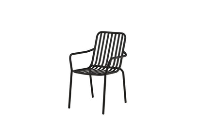 2er Set Gartenstuhl Amy aus Aluminium Schwarz Beige