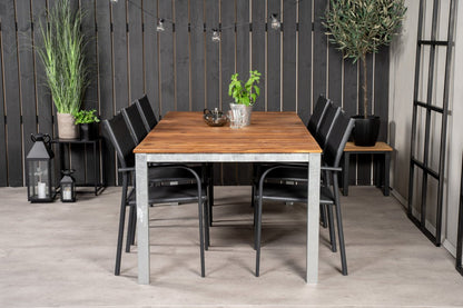 Ira 2er Set Gartenstuhl – Eleganter Schwarzer Aluminium Look