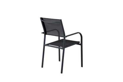 Ira 2er Set Gartenstuhl – Eleganter Schwarzer Aluminium Look