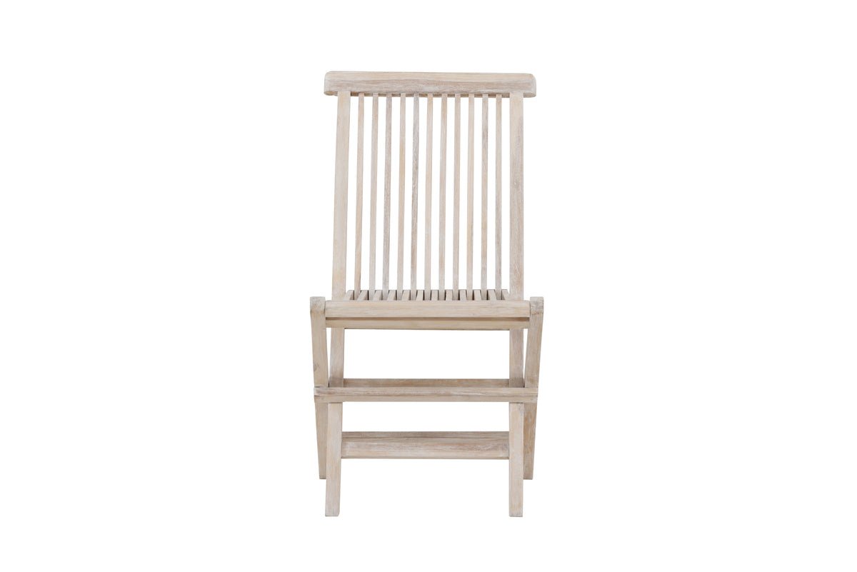 Luxusbetten24 Kaia Gartenstuhl Klappbar Whitewash 2er Set