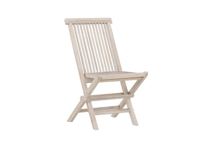 Luxusbetten24 Kaia Gartenstuhl Klappbar Whitewash 2er Set