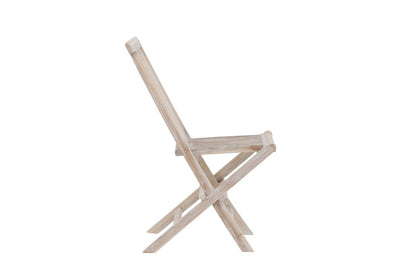 Luxusbetten24 Kaia Gartenstuhl Klappbar Whitewash 2er Set