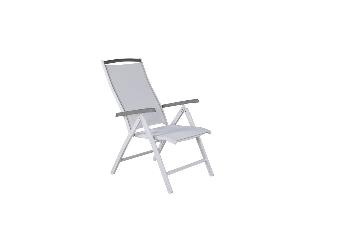 Luxusbetten24 2er Set Gartenstuhl Kara Aluminium Verstellbar Weiß