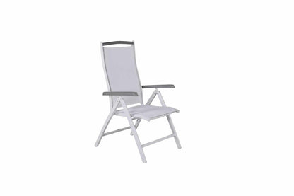 Luxusbetten24 2er Set Gartenstuhl Kara Aluminium Verstellbar Weiß