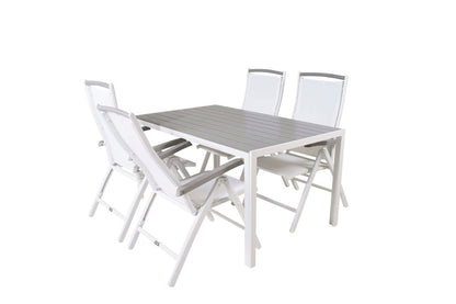 Luxusbetten24 2er Set Gartenstuhl Kara Aluminium Verstellbar Weiß