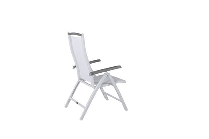 Luxusbetten24 2er Set Gartenstuhl Kara Aluminium Verstellbar Weiß