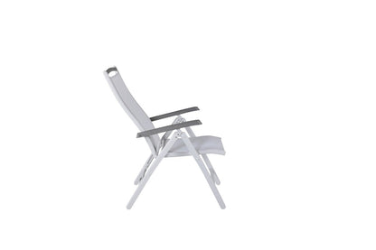 Luxusbetten24 2er Set Gartenstuhl Kara Aluminium Verstellbar Weiß