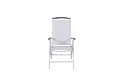 Luxusbetten24 2er Set Gartenstuhl Kara Aluminium Verstellbar Weiß