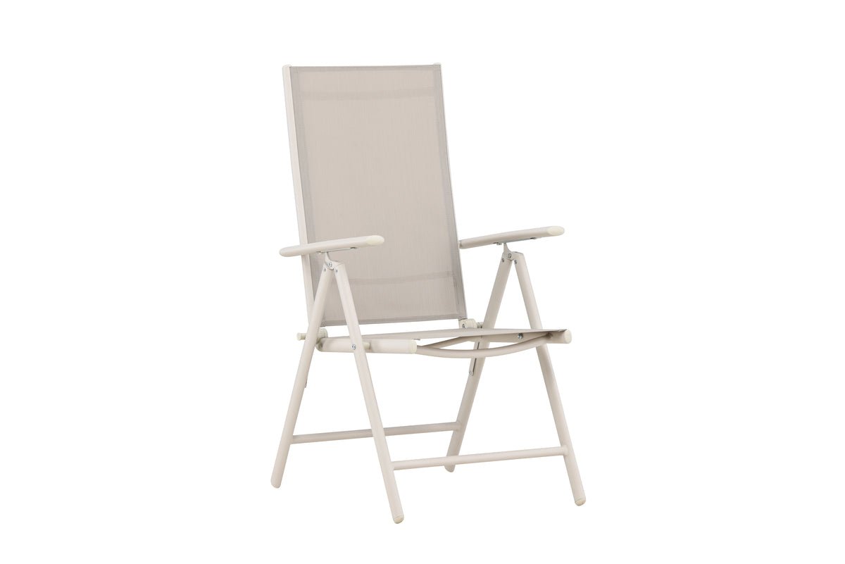 Luxusbetten24 Luma 2er Set Gartenstuhl Klappbar Beige Modern
