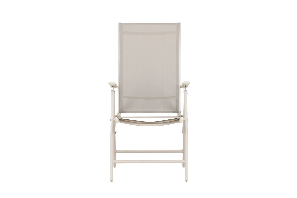 Luxusbetten24 Luma 2er Set Gartenstuhl Klappbar Beige Modern