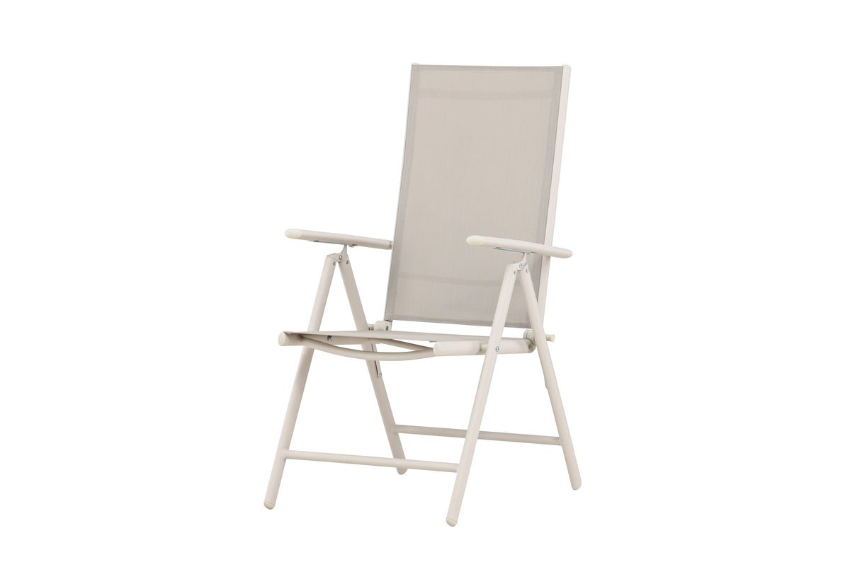 Luxusbetten24 Luma 2er Set Gartenstuhl Klappbar Beige Modern