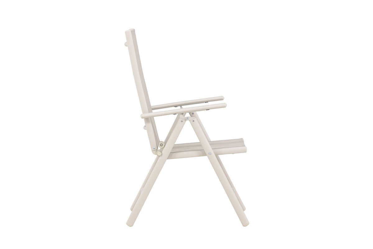 Luxusbetten24 Luma 2er Set Gartenstuhl Klappbar Beige Modern