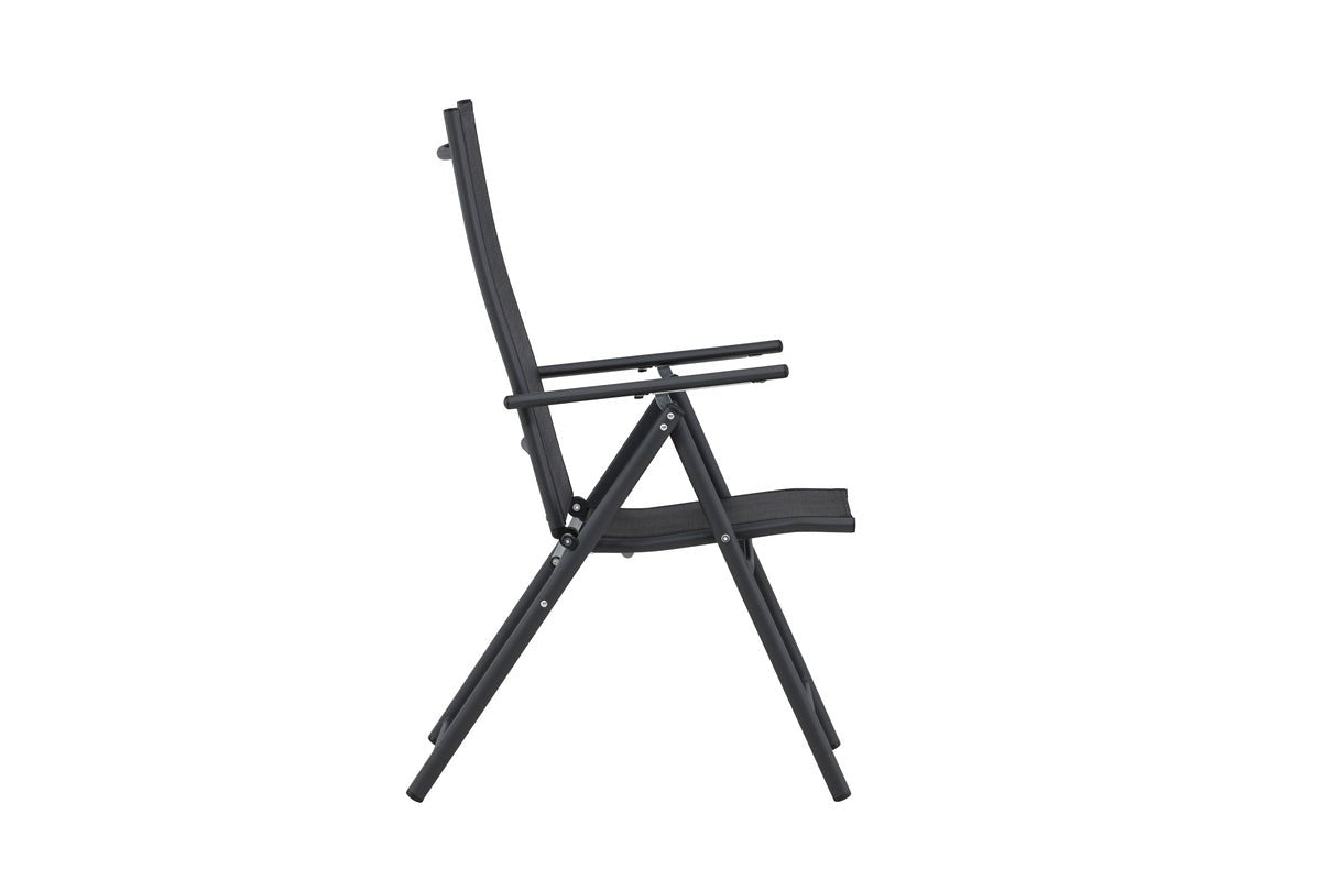 Miro Gartenstuhl 2er-Set, Klappbar, Beige Oder Schwarz aus Stahl