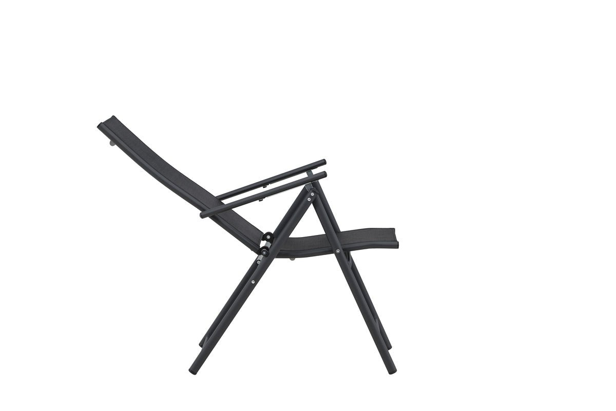 Miro Gartenstuhl 2er-Set, Klappbar, Beige Oder Schwarz aus Stahl