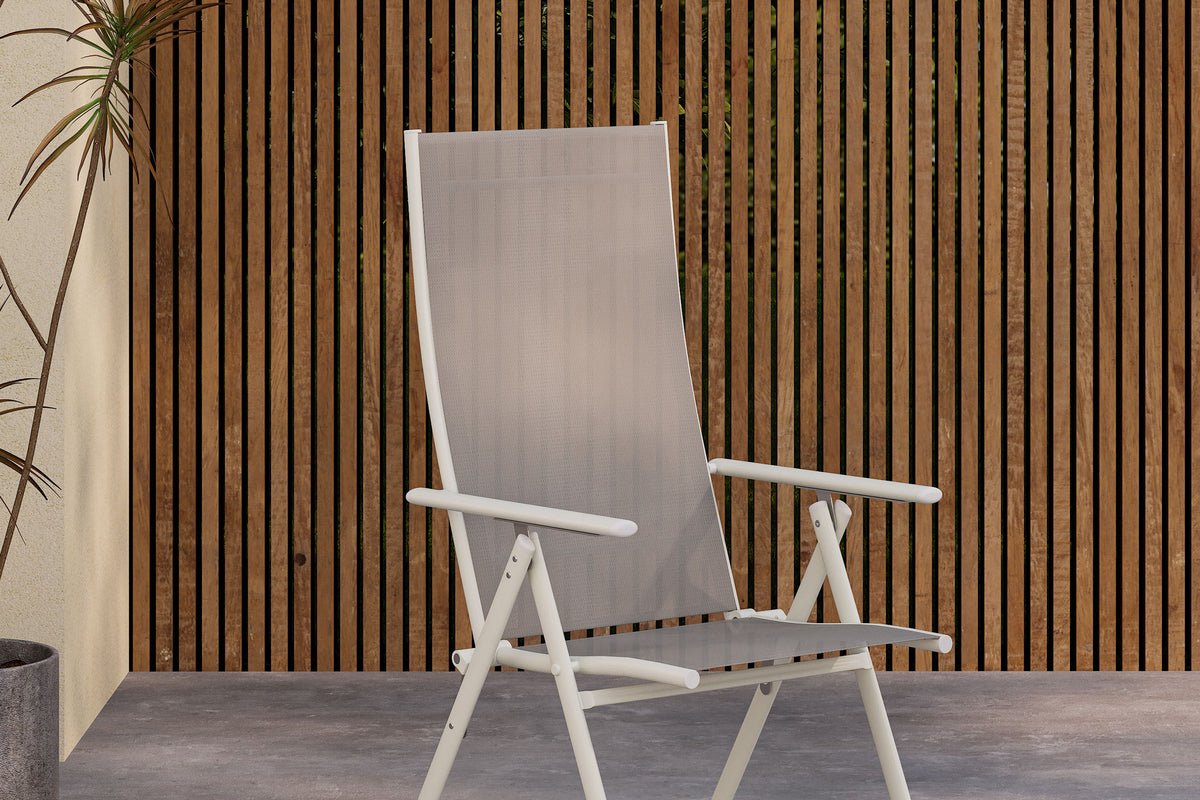 Miro Gartenstuhl 2er-Set, Klappbar, Beige Oder Schwarz aus Stahl
