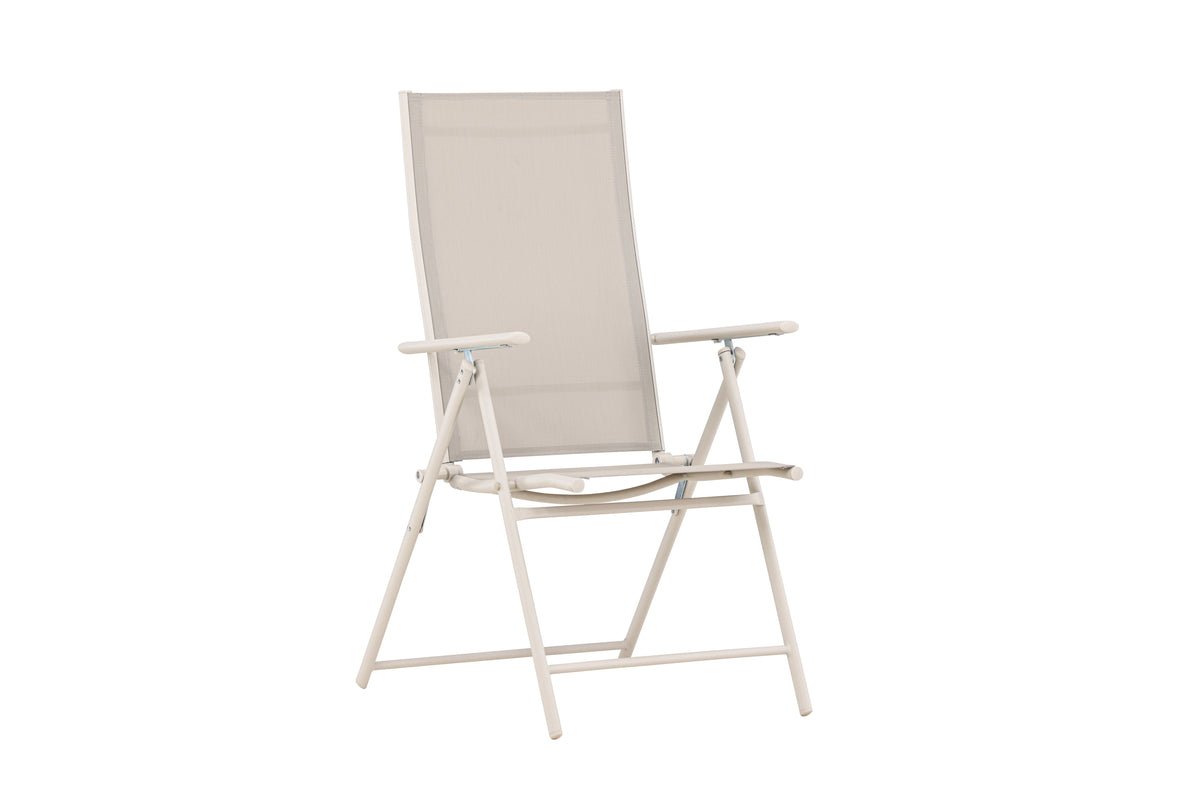 Miro Gartenstuhl 2er-Set, Klappbar, Beige Oder Schwarz aus Stahl
