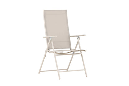 Miro Gartenstuhl 2er-Set, Klappbar, Beige Oder Schwarz aus Stahl