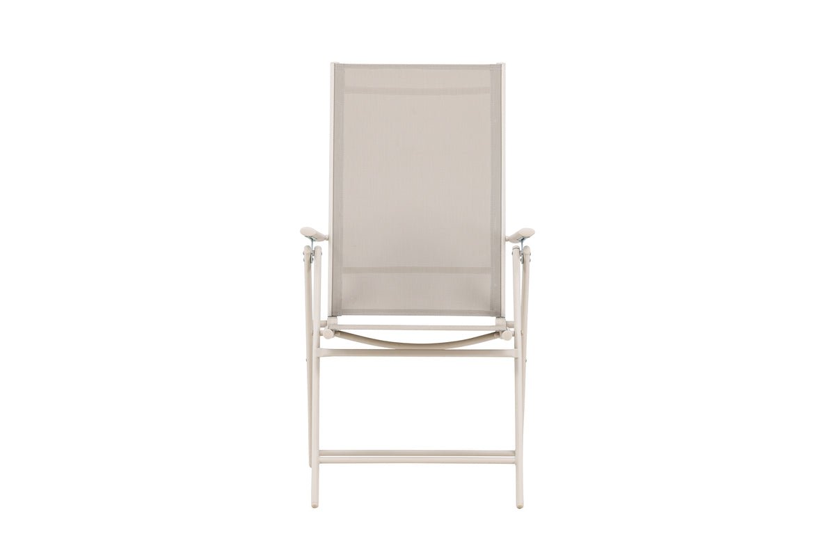 Miro Gartenstuhl 2er-Set, Klappbar, Beige Oder Schwarz aus Stahl