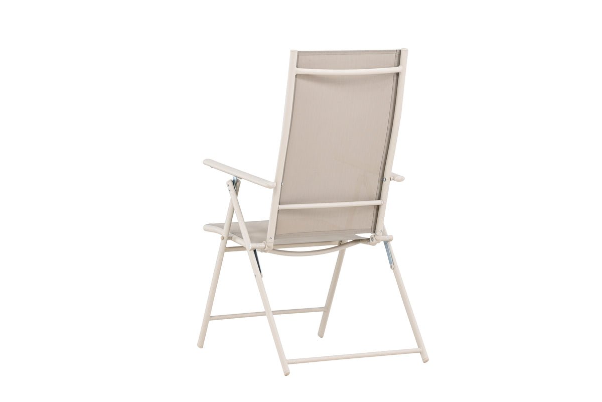 Miro Gartenstuhl 2er-Set, Klappbar, Beige Oder Schwarz aus Stahl