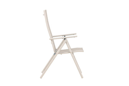 Miro Gartenstuhl 2er-Set, Klappbar, Beige Oder Schwarz aus Stahl