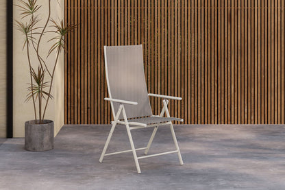 Miro Gartenstuhl 2er-Set, Klappbar, Beige Oder Schwarz aus Stahl