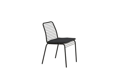Luxusbetten24 Gartenstuhl Navi 2er Set Schwarz aus Stahl