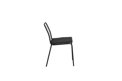 Luxusbetten24 Gartenstuhl Navi 2er Set Schwarz aus Stahl