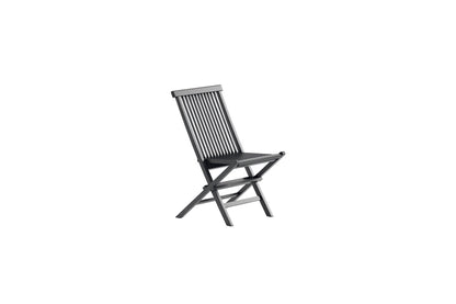 Luxusbetten24 Ravina 2er‑Set Gartenstuhl aus Schwarzem Teakholz, Schwarz