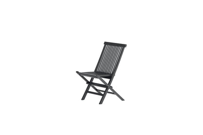Luxusbetten24 Ravina 2er‑Set Gartenstuhl aus Schwarzem Teakholz, Schwarz
