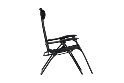 Luxusbetten24 Vionna Sonnenliege 2er Set Oxford‑Gewebe Schwarz/Grau Garten