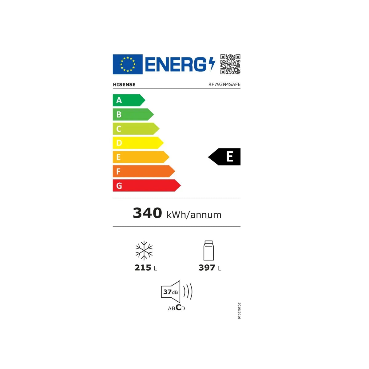 Hisense RF793N4SAFE Refrigerador Americano 612 litros No Frost Negro