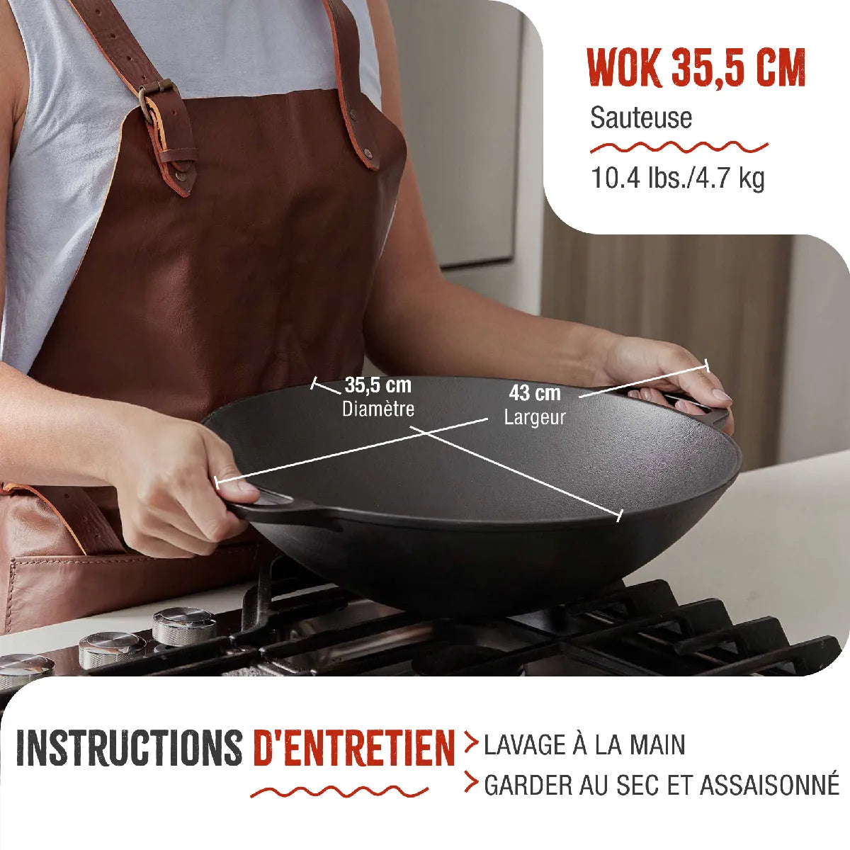 Wok Fonte 35,5cm Victoria Noir MKR00015322884