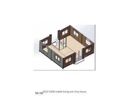 Kompakte Tiny House Basis Fixe 5,80 m × 2,00 m × 2,50 m, mit großer Wohnfläche