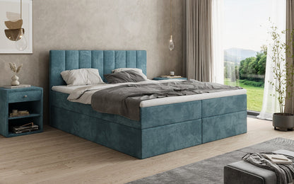 Luxusbetten24 Sofia Boxspringbett Cord mit Stauraum
