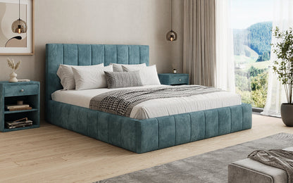 Designer Polsterbett Maja in Cord Mit Stauraum