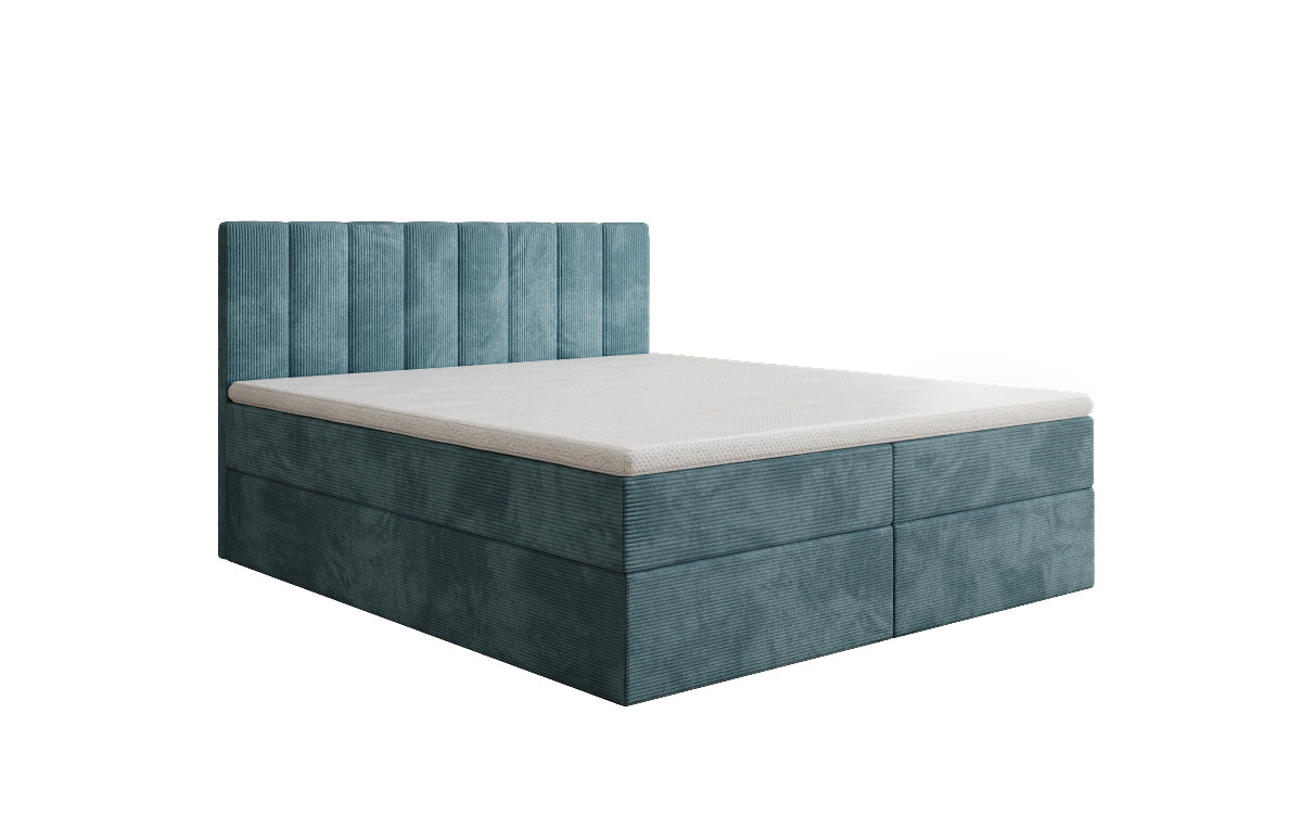 Luxusbetten24 Sofia Boxspringbett Cord mit Stauraum