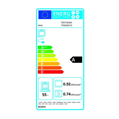 Beko FSE57300GX Cocina Vitrocerámica Acero Inoxidable 55L