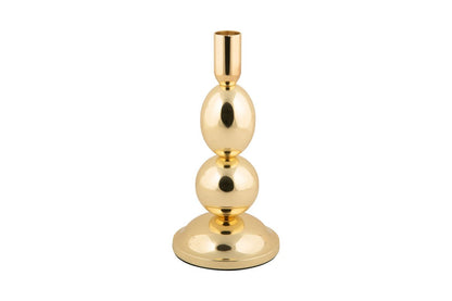 Luxusbetten24 Korin Kerzenhalter – Medium, Glamourös aus Eisen, Gold & Chrome