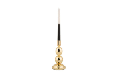 Luxusbetten24 Korin Kerzenhalter – Medium, Glamourös aus Eisen, Gold & Chrome