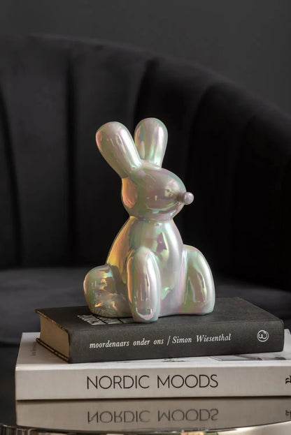 Luxusbetten24 Luna Keramikfigur – Handgefertigt, Mehrfarbig Modern für Wohnräume