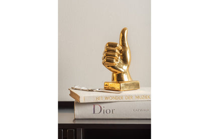Luxusbetten24 Thumbs Statue Glänzende Oberfläche Gold